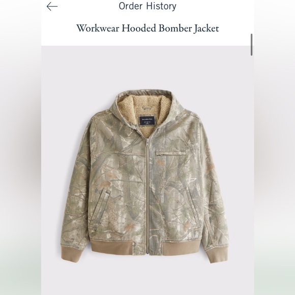 Abercrombie & Fitch Jackets & Blazers - Abercrombie & Fitch camo hooded workwear bomber jacket